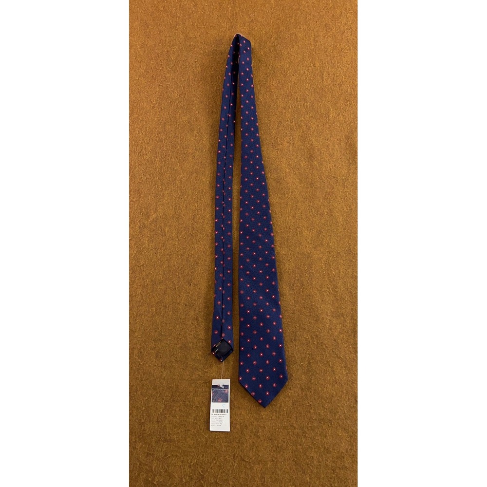 Brooks Brothers Mens OS Navy Stardot Silk Woven Italian Necktie NWT